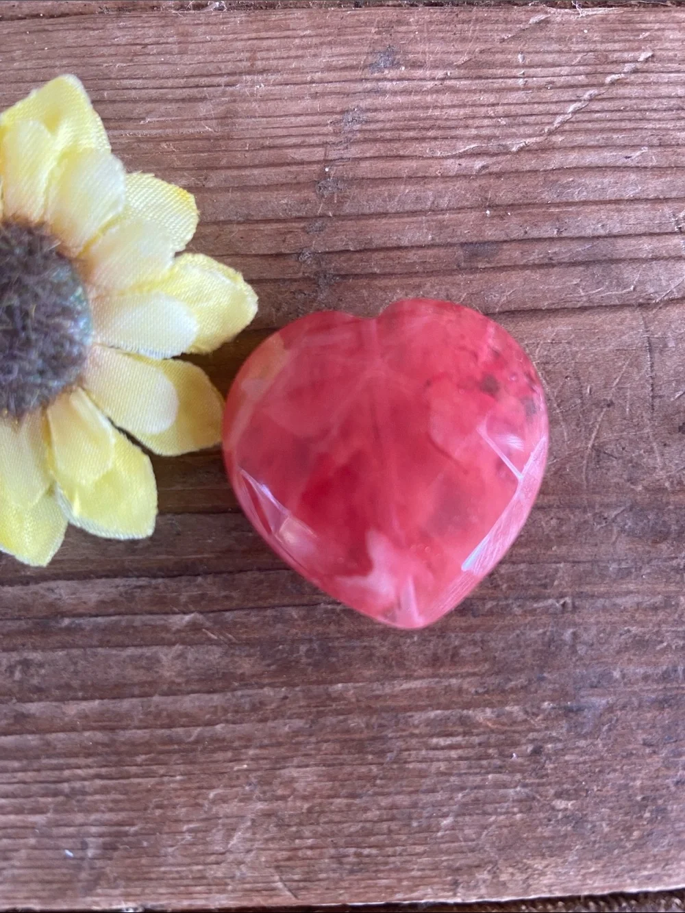 Red Heart Gemstone Accent - Decorative Home Accent